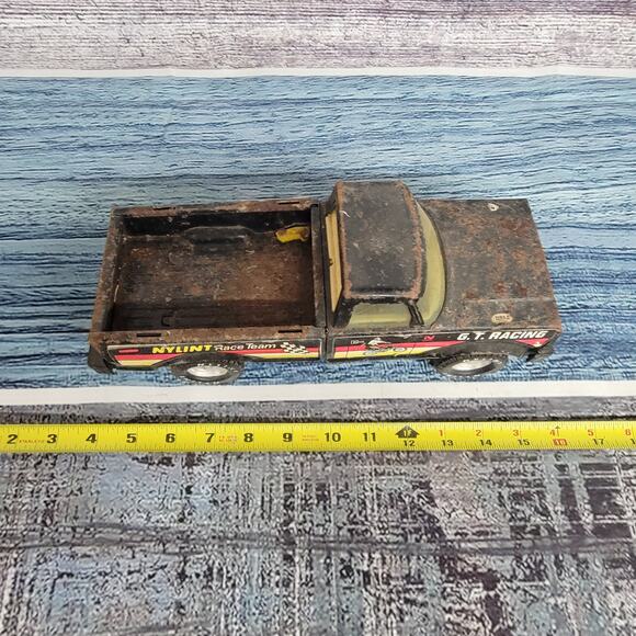 Vintage Nylint Pressed Steel GT racing pickup truck parts/repair black/yellow - Picture 2 of 10
